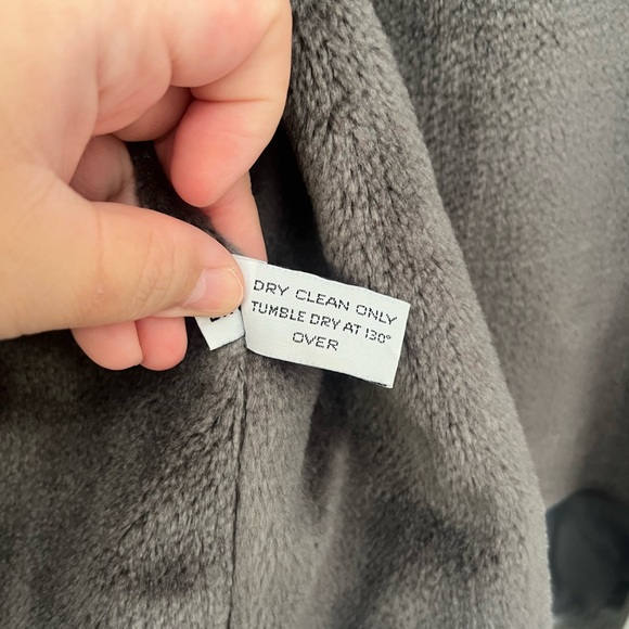 London Fog Gray Bomber Jacket with Faux Fur Lining Size 38 Men’s Vintage - Picture 10 of 12